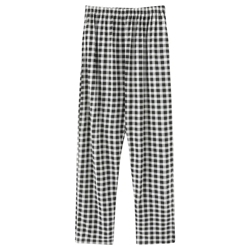 Mens Checked Pockets Lounge Pants Trousers Sleep Gym Active Pajama Sweatpants Soft Jogger Slim Bottoms
