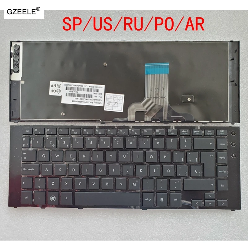 

Испанская клавиатура SP/US/RU/PO/AR для ноутбука HP для Probook 5320 5320m
