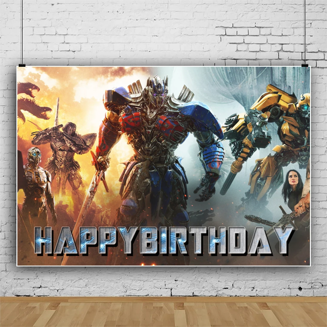 Топпер для торта на день рождения Transformers Optimus Prime смайлик с принтом мальчиков