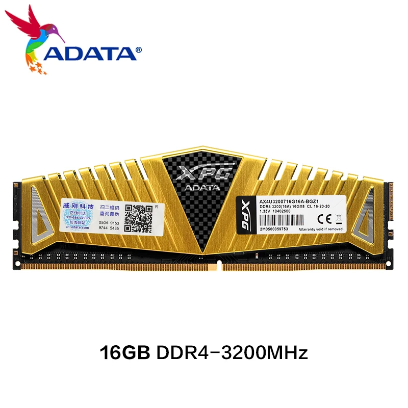 Оригинальная память ADATA XPG Z1 DDR4 ОЗУ для настольных ПК игровая 8 ГБ 3200 МГц
