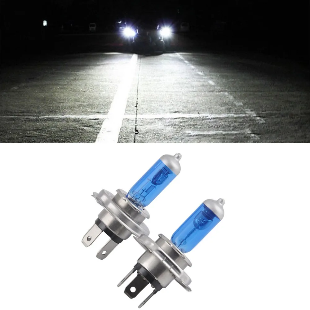 2PCS 100W H4 6000K DC12V Bi-Xenon HID High Power High White Low Consumption Beam Headlight Bulb Light Lamp Su Car Parts Fog Lamp