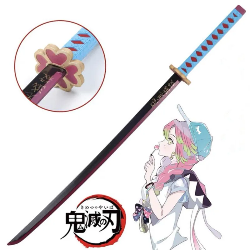 104cm Weapon Demon Slayer Sword Kimetsu no Yaiba Kanroji Mitsuri Sowrd Cosplay 1:1 Anime Ninja Knife PU Prop Model Decor