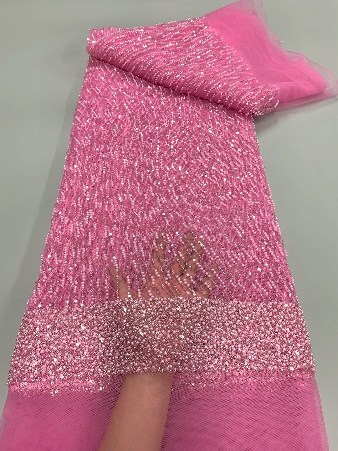 Нигерийские бусины жемчуг кружевная ткань 2024 французская Тяжелая ручная работа