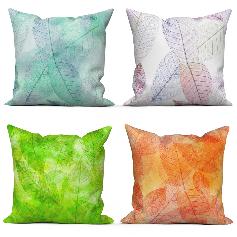 

Чехол-Подушка с принтом листьев, размеры 40x40, 45x45, 50x50 см