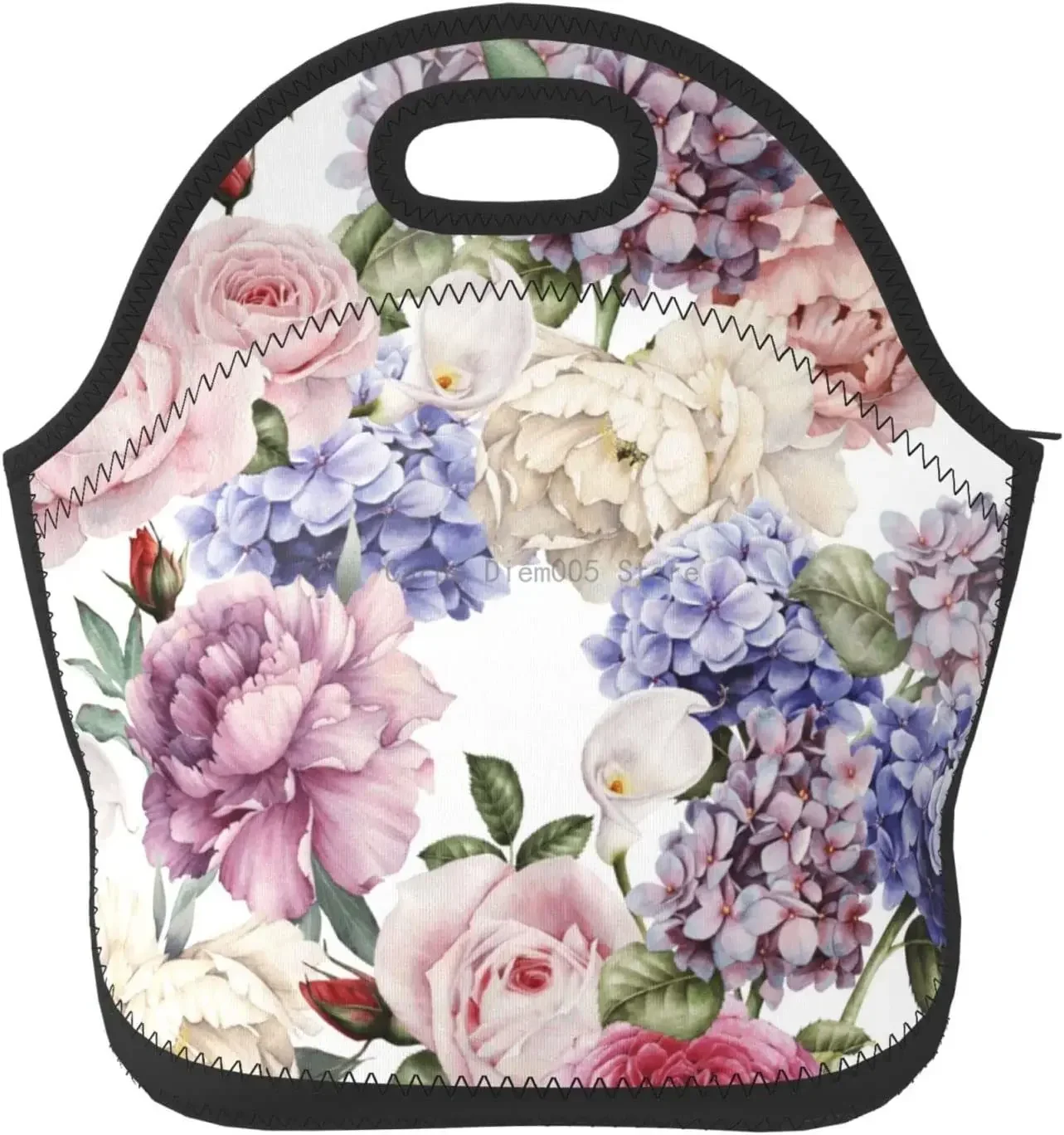 

Lunch Bags Pretty Flower Blossoms High Capacity Lunch Tote Insulated Lunchbox for Women Adults Teens Students