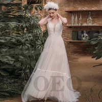 vintage wedding dress crystal exquisite appliques sleeveless v neck tulle beach excellent gown robe de mariee 2022 women