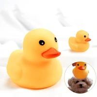 dog toys dog thingscute little yellow duck with squeeze sound bath toy soft rubber float duck play bath game fun pets accessorie
