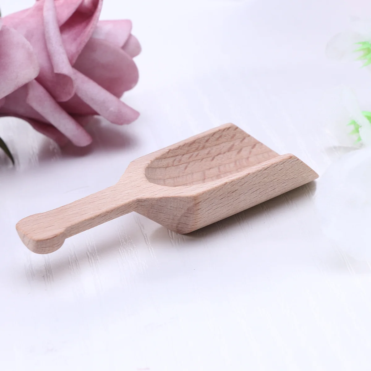 

8pcs Wooden Scoops Bath Salt Wooden Candy Washing Coffee Tea Honey Sugar Jam Mustard