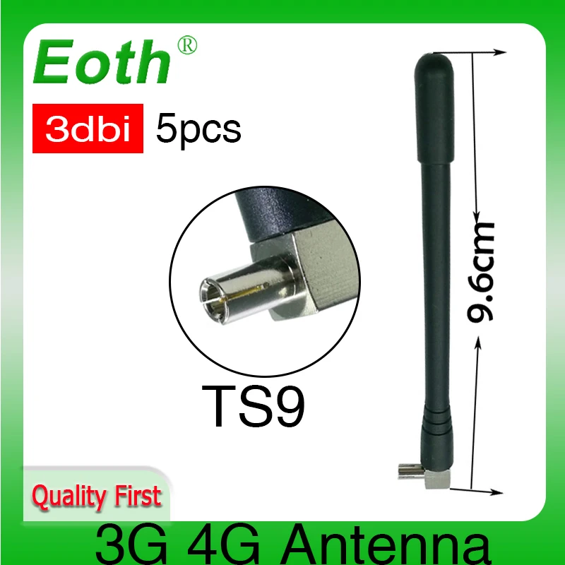 Eoth 5pcs  3G 4G lte antenna 3dbi SMA Male Connector Plug antenne router external repeater wireless modem antene