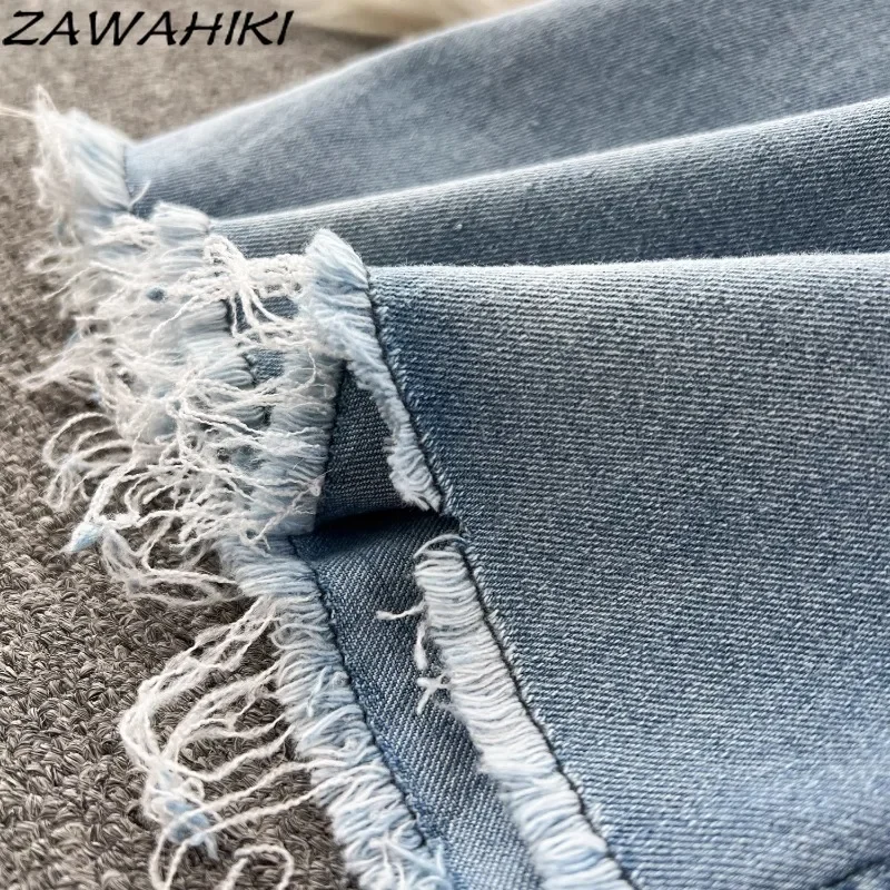 Женский винтажный Джинсовый комплект из двух предметов Элегантный жилет с