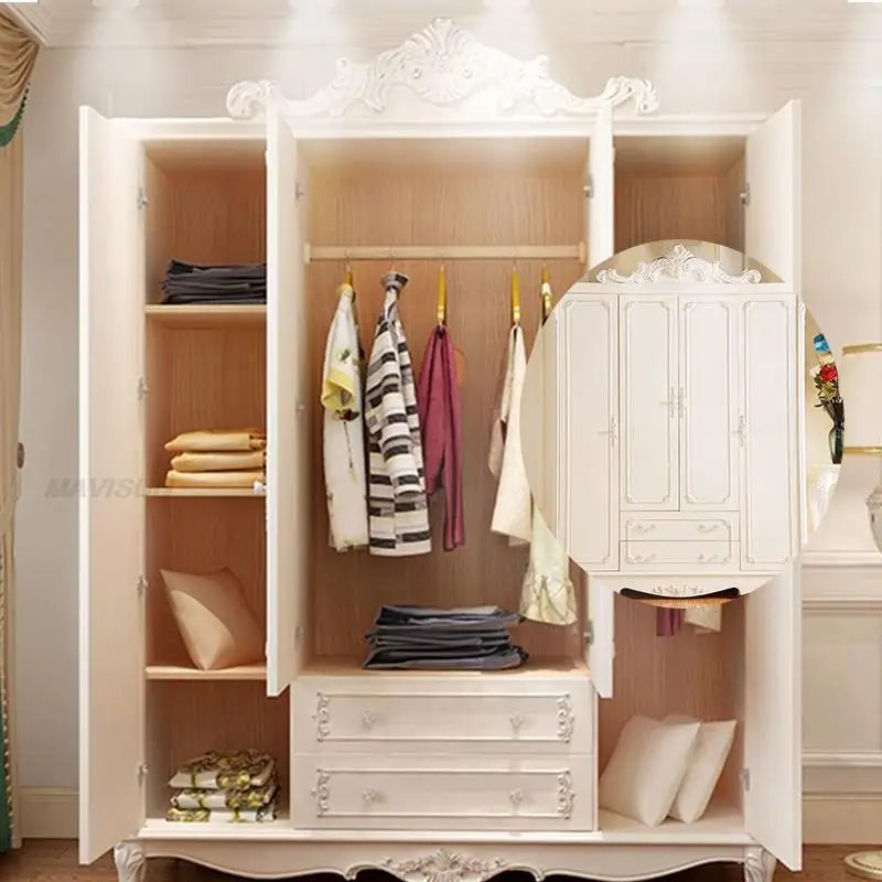 

White Nordic Bedroom Wardrobes Furniture Wood Chest Of Drawers Clothes Organizer Closet Wardrobe Cabinets For Room Set Armarios