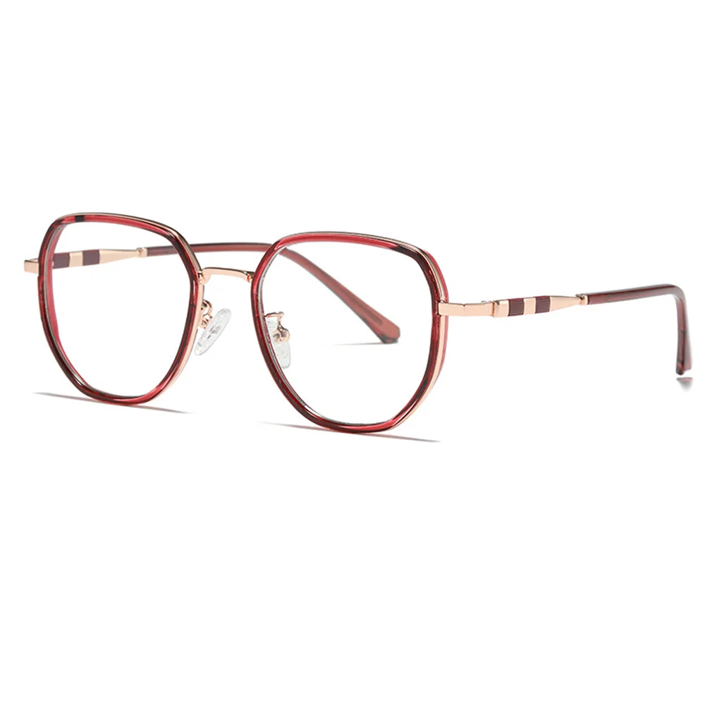 

Стильные очки с защитой от синего света, двухцветные металлические очки, функциональные очки с гибкими металлическими дужками, Новинка