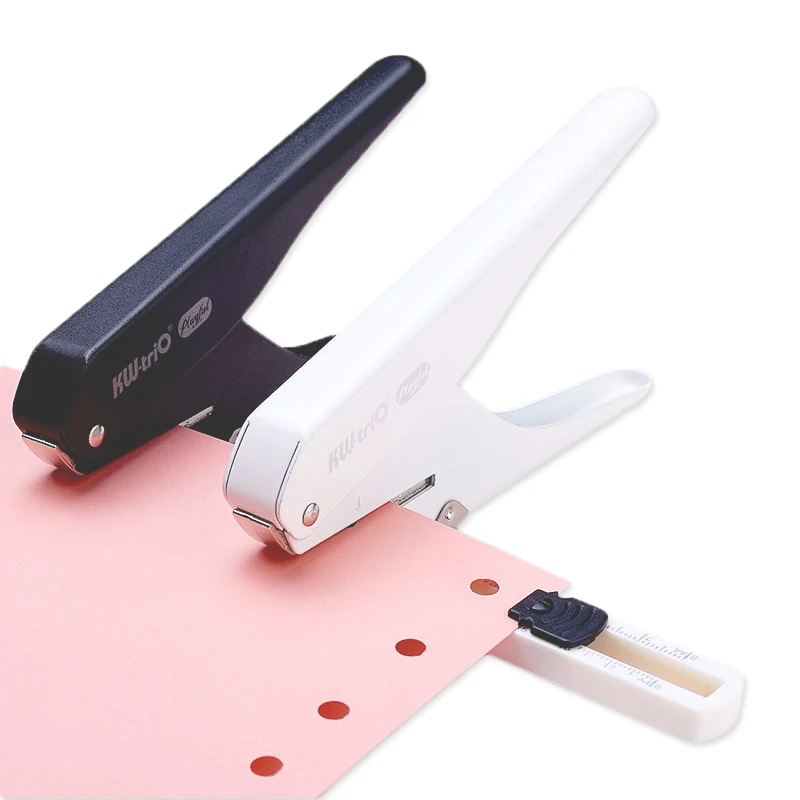 

KW-triO Single Hole Punch Portable Punching Machine 1-hole Metal Paper Puncher Paper Cutter Planner Notebook Offices Stationery