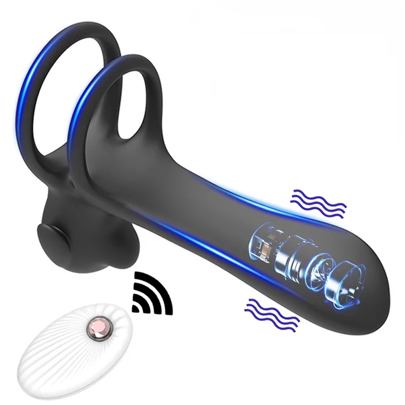 Vibrator Cock Penis Ring Wireless Cockring Vaginal G Spot Massager Masturbation Sexy Toys For Men Penian Rings For Ejaculation