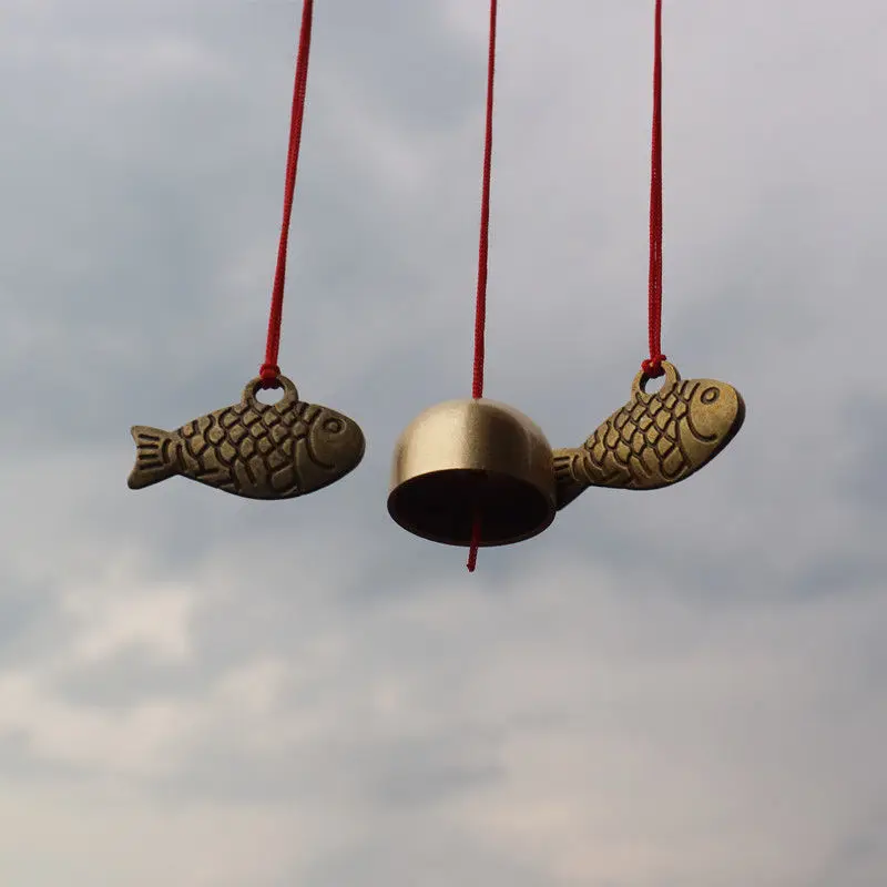 

3Pcs/kit DIY Fish Wind Chime Copper Yard Garden Outdoor Antique Wind Chimes Chinese Oriental Lucky Hanging Decorations