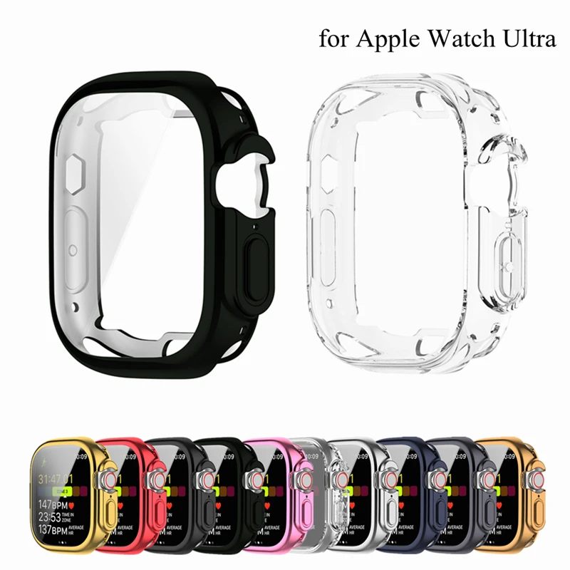 

Мягкий силиконовый защитный чехол для Apple Watch Ultra чехол 49 мм 360 градусов Защита экрана ударопрочный для iWatch Series 8 Ultra