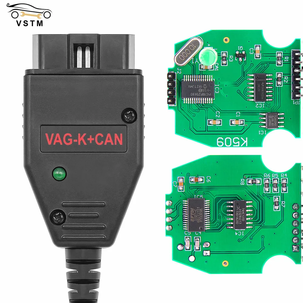 2022 Hot sellingVAG K CAN Commander 1.4 K+CAN FTDI PIC18F25K80 OBD2 OBD 2 VAG Car Diagnostic Tools Interface K-line Cable for VW |