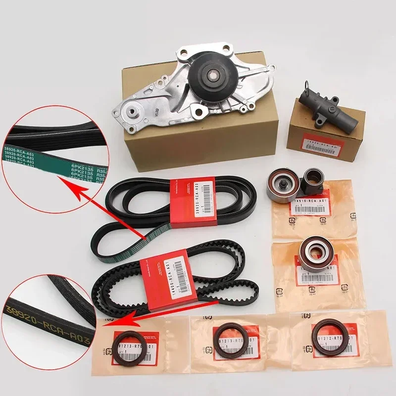 Фото НОВЫЙ Комплект ремня ГРМ с водяной помпой для Honda Acura MDX RL TL Pilot Odyssey J35A 03-17 14510-RCA-A01 19200-RDV-J01 14520-RCA-A01 №2