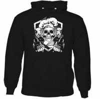baker chef skull mens hoodie bbq cook cooking baking food hat kitchen party top