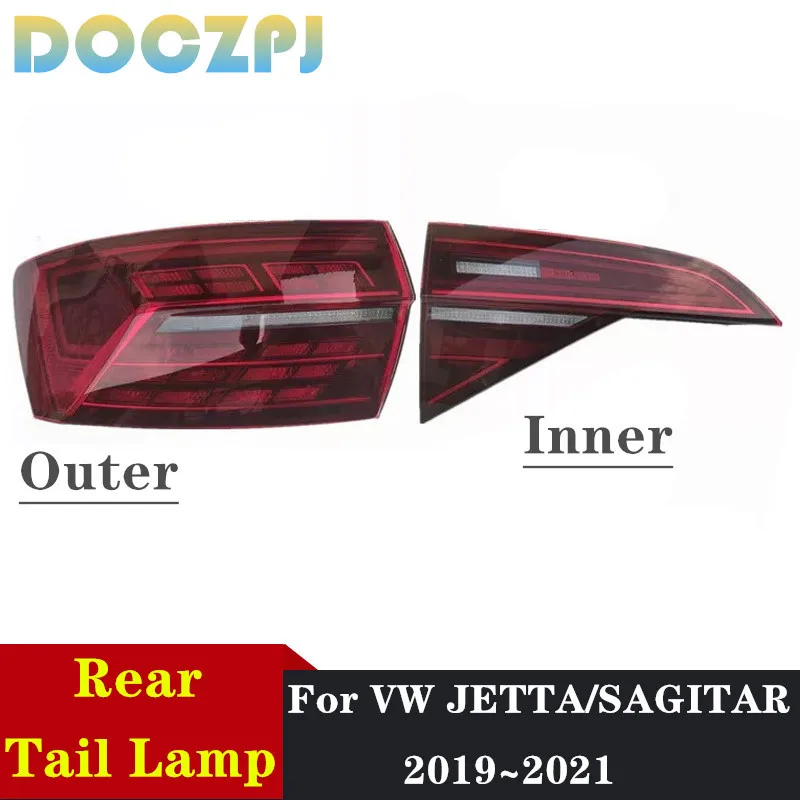 

Car Rear Bumper Taillight Assembly Brake Reversing Tail Lamp For Volkswagen VW JETTA/SAGITAR 2019 2020 2021