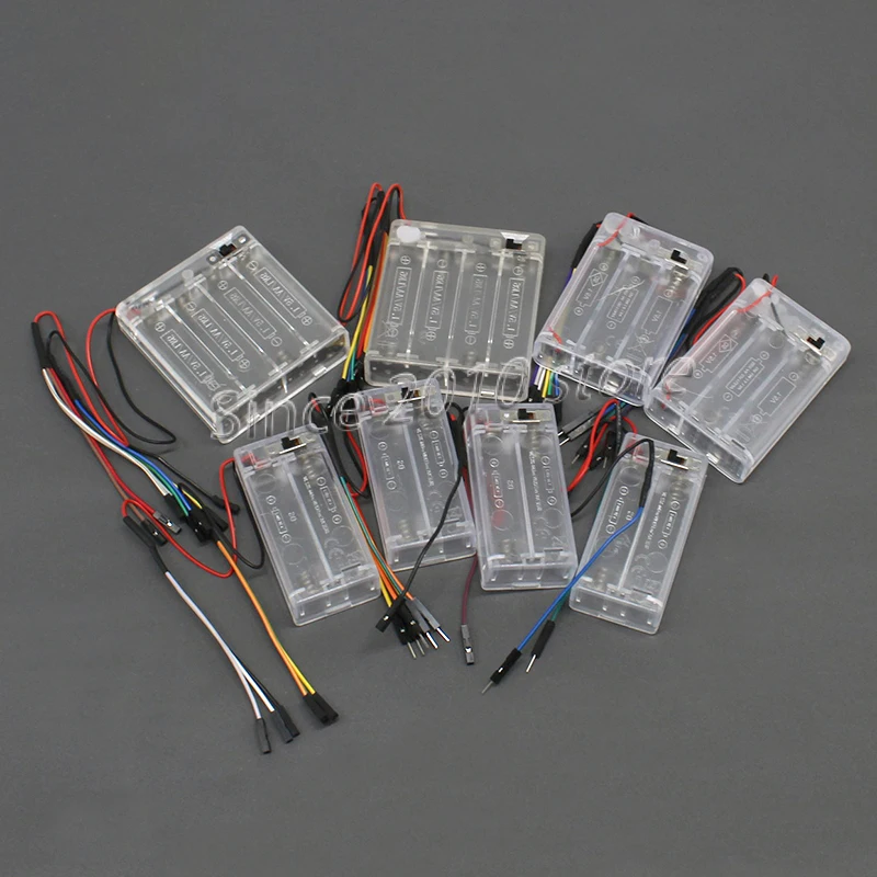 Фото DIY Circuit Power Различные провода Держатели батарей для 5-батарей типа АА для проектов производителя STEM Образование Электронный эксперимент №2