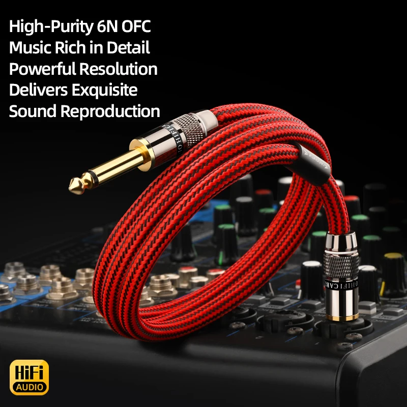 Высококачественный аудиокабель HiFi 6N OFC 6,5 мм TS с балансным подключением, штекер-штекер, для усилителя, микшера, колонок. (art.: 3920dcfe97d2a) - 3920dcfe97d2a