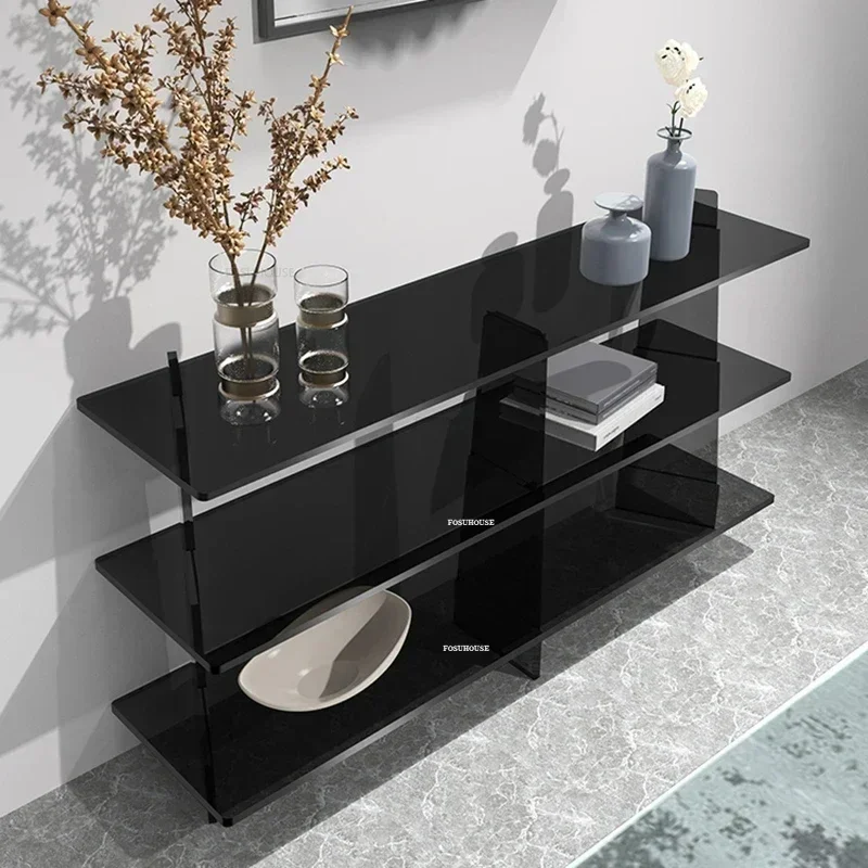 Роскошные акриловые консольные столы напольная стойка для хранения