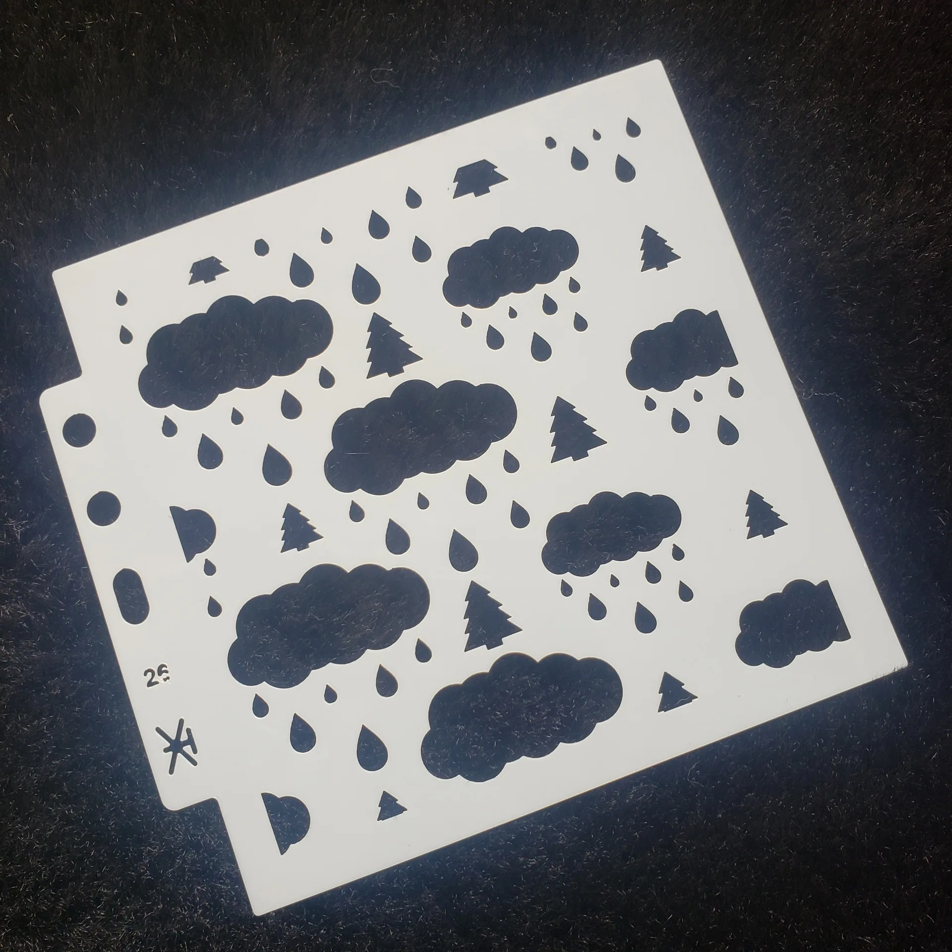 

13*13 Rain Layering Stencils for Diy scrapbook/photo album Decorative Embossing Painting Drawing stencil,homedecor