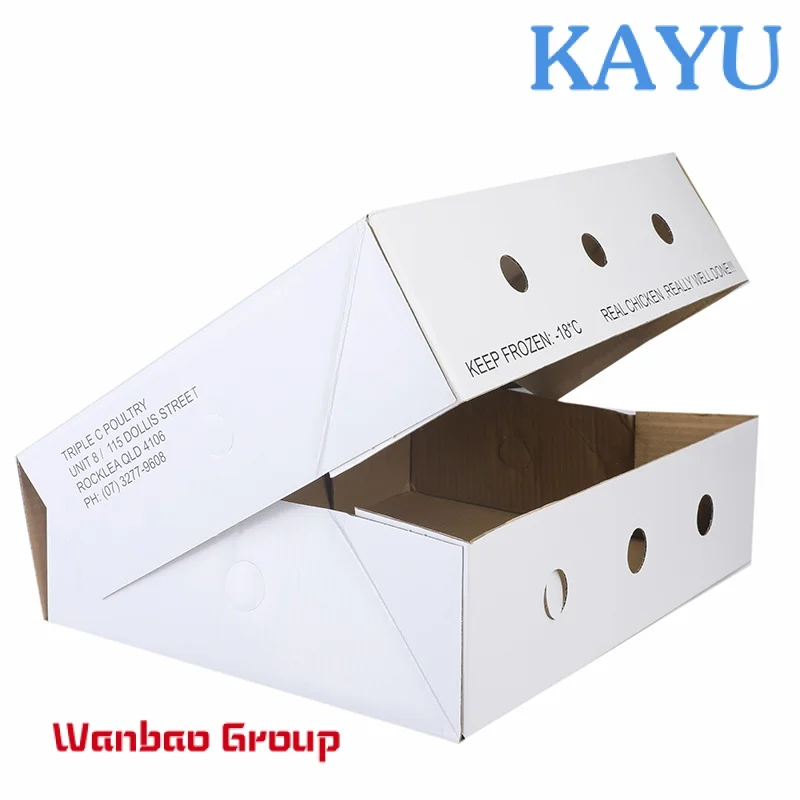 Custom cardboard shipping pack box poultry carton packing box paper frozen chicken carton boxes for packing chicken