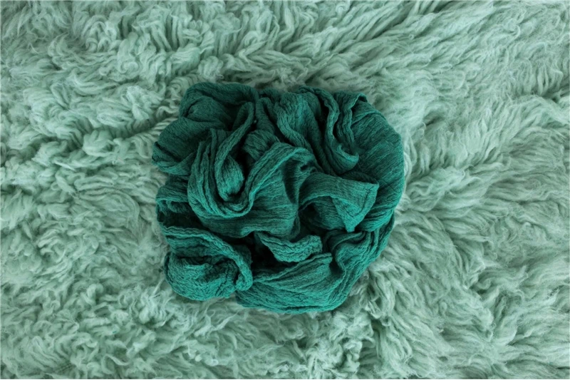 Newborn Baby Photography Props Green Floral Theme Hat Wrap Pillow Greece 100% Wool Blanket Fotografia Studio Shooting Photo Prop enlarge
