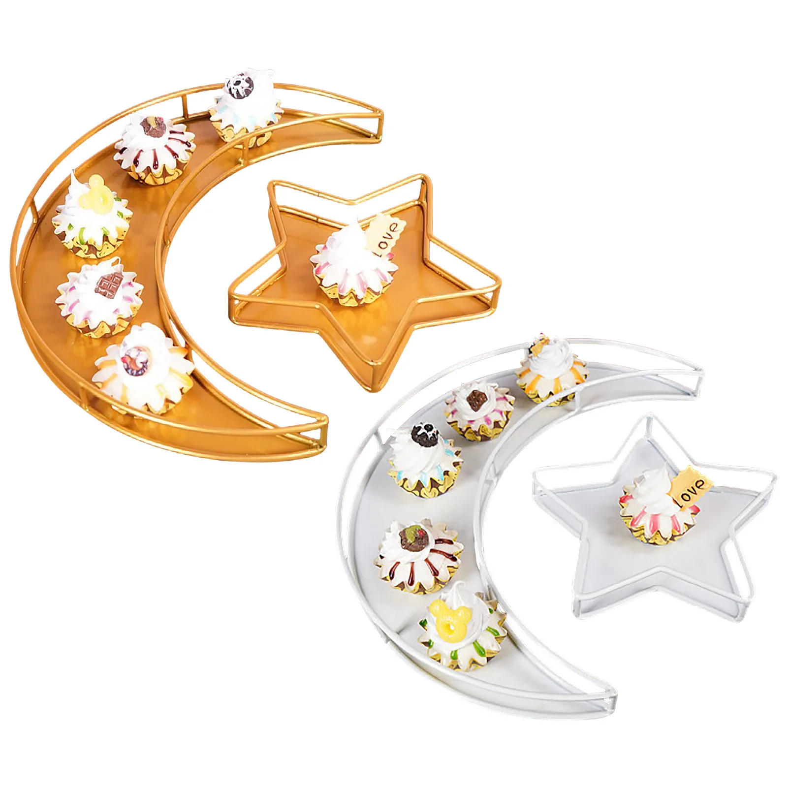 Подносы д/десертов Eid Mubarak поднос Рамадан-кареем с Луной и звездами мусульманские