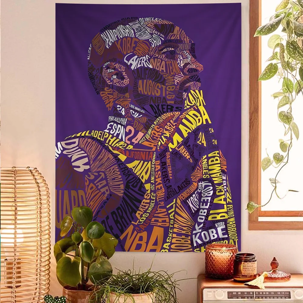 K-Kobe B-Bryant Настенный Гобелен DIY Подвесной Хиппи Стиль Футбольная Звезда Декор