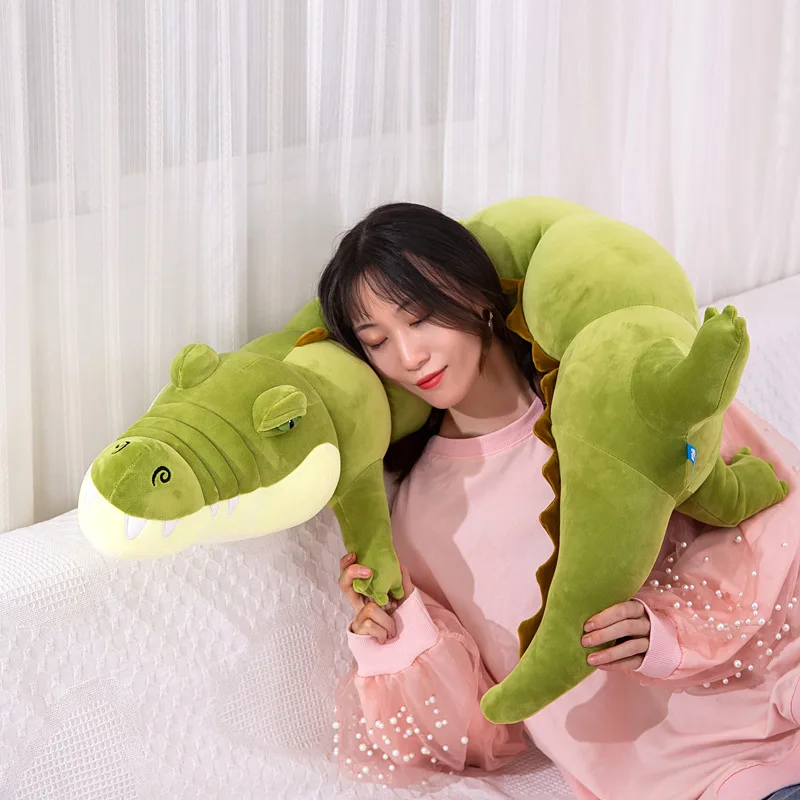 Плюшевая подушка-крокодил 80-180 см
