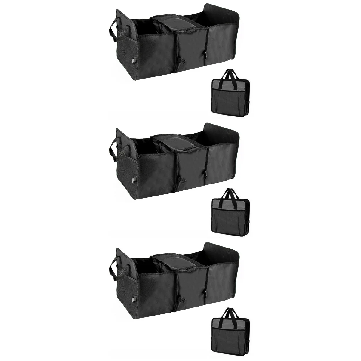 

3pcs Car Van Truck Storage Bag Organizer Multipurpose Tidy Large Cace (Black)