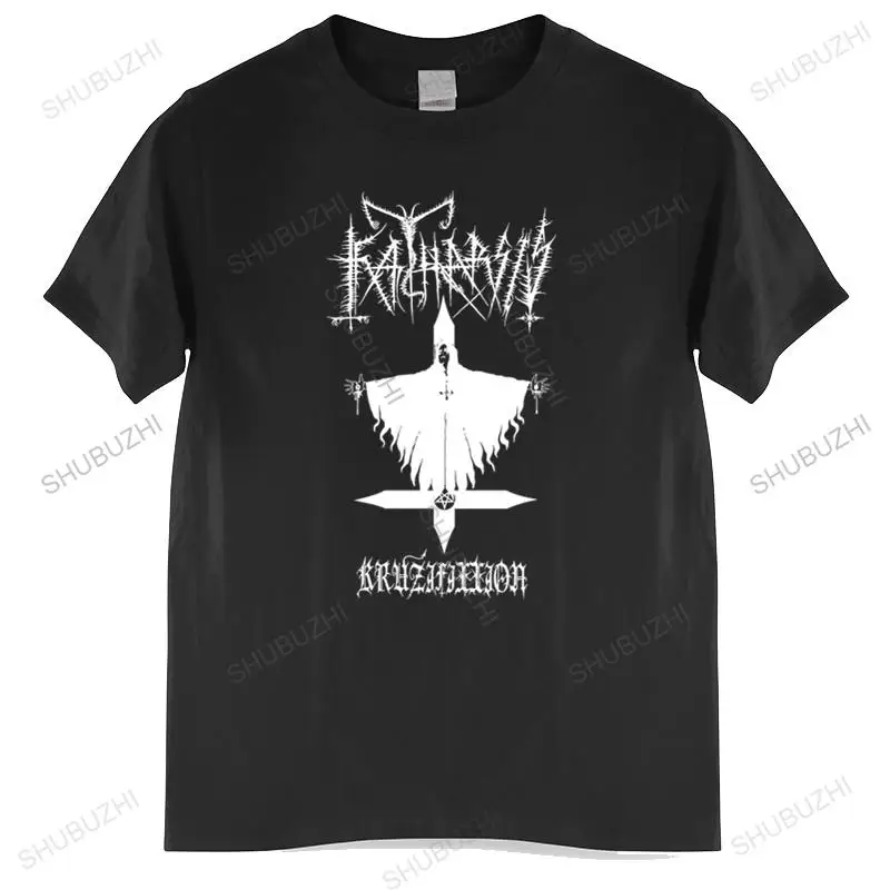 Футболка мужская с круглым вырезом горячая распродажа Katharsis- Kruzifixxion рубашка Moonblood