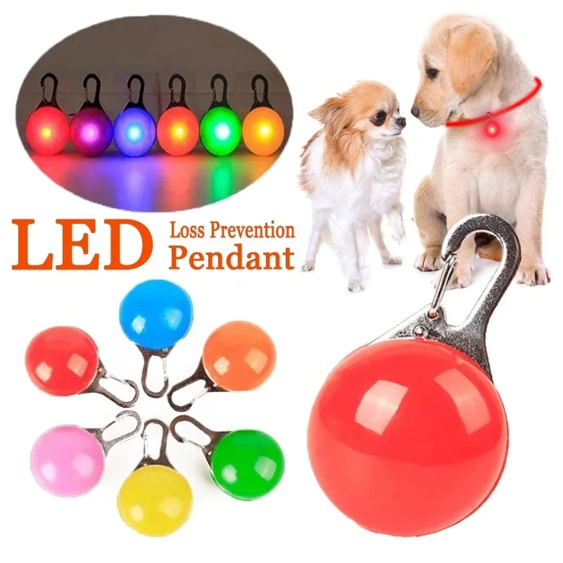 

Dog Glowing Pendant Pet Luminous Collar for Dog Outdoor Travel Anti-lost Colorful Flashing Light Pet Supplies светящийся ошейник