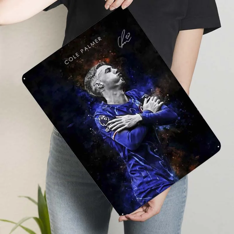 Cole Palmer футбольный художественный металлический знак спортивный плакат