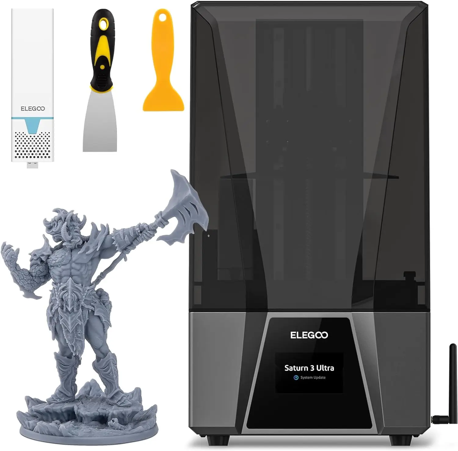 ELEGOO SATURN 3 Ultra 12K Mono MSLA 3D принтер с 10 ''12K Mono LCD высокоскоростная печать Wi-Fi размер печати 219*123*260 мм - ТОП 100 товаров марта