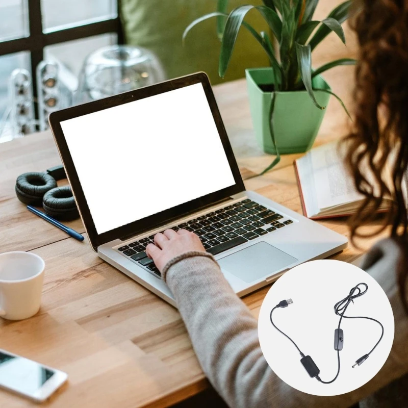 Кабель-переходник USB-DC12V повышающий преобразователь напряжения USB кабель