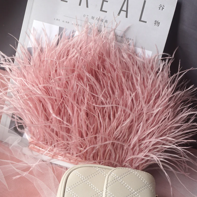 

Супер пушистые страусиные перья, отделка, окрашенные, 52 Цвета, натуральные страусиные перья, лента с бахромой, кружева для сценической одежд...