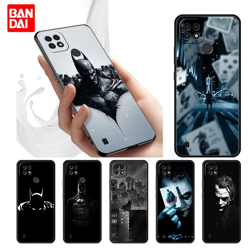 

Batman Joker Dark Knight Case for Realme C21 C21Y C25 C25s C15 C11 C17 C3 C3i C20 5 6 7i 8i 8 8Pro Narzo30A Black Cover Silicone