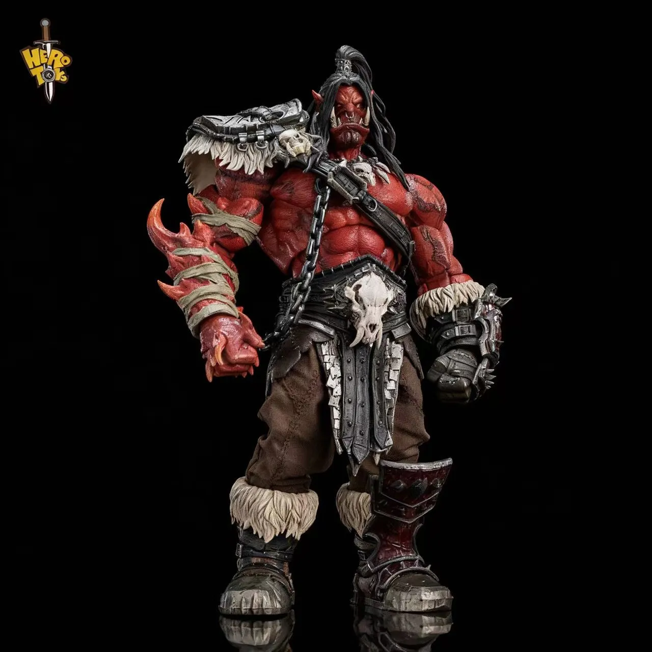 Фото В наличии: Коллекционная фигурка оркского воина-военачальника Орды Grommash Hellscream (серия Hero Toys Fel Energy) – игрушка-подарок №3