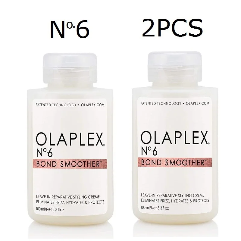 2PCS Olaplex No.6 Bond Smoother Leave-in Reparative Styling Mask Eliminates Frizz Hydrates & Protects No 1 2 3 4 5 6 7 8 /100ml