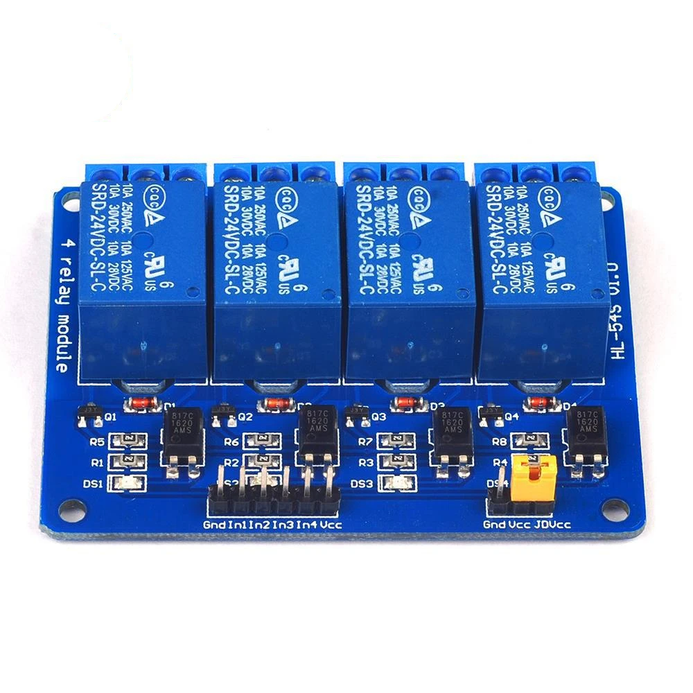 Новый 4-полосный электромагнитный релейный модуль 30 шт./лот, низкоуровневый оптрон, изоляция Plc, панель управления драйвера 5 в 12 В 24 В Новый 4-полосный электромагнитный релейный модуль 30 шт./лот, низкоуровневый оптрон, изоляция Plc, панель управления драйвера 5 в 12 В 24 В
