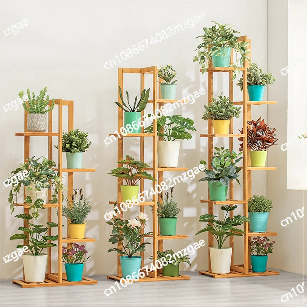 Бамбуковая 5/6 ярусная подставка для растений несколько держателей цветочных