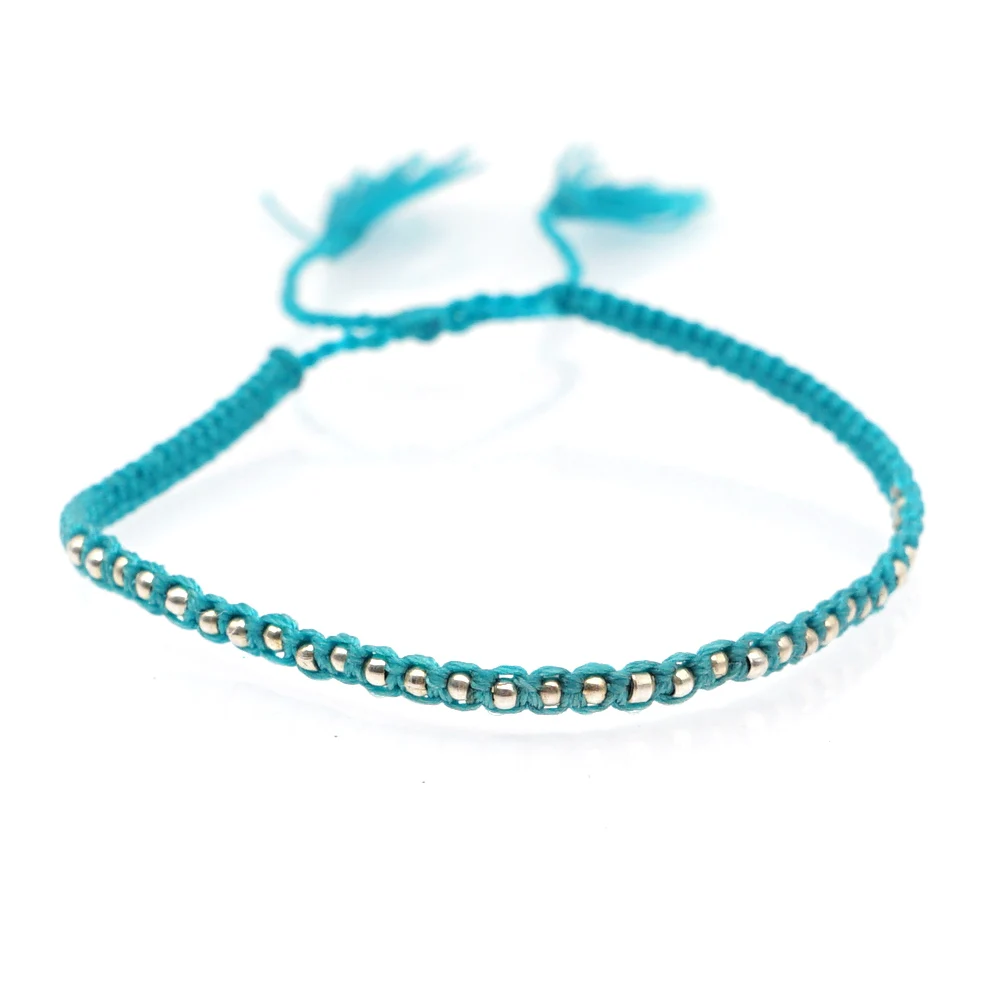 Shinus for women Silver Beads woven Bracelet Gift Wholesale