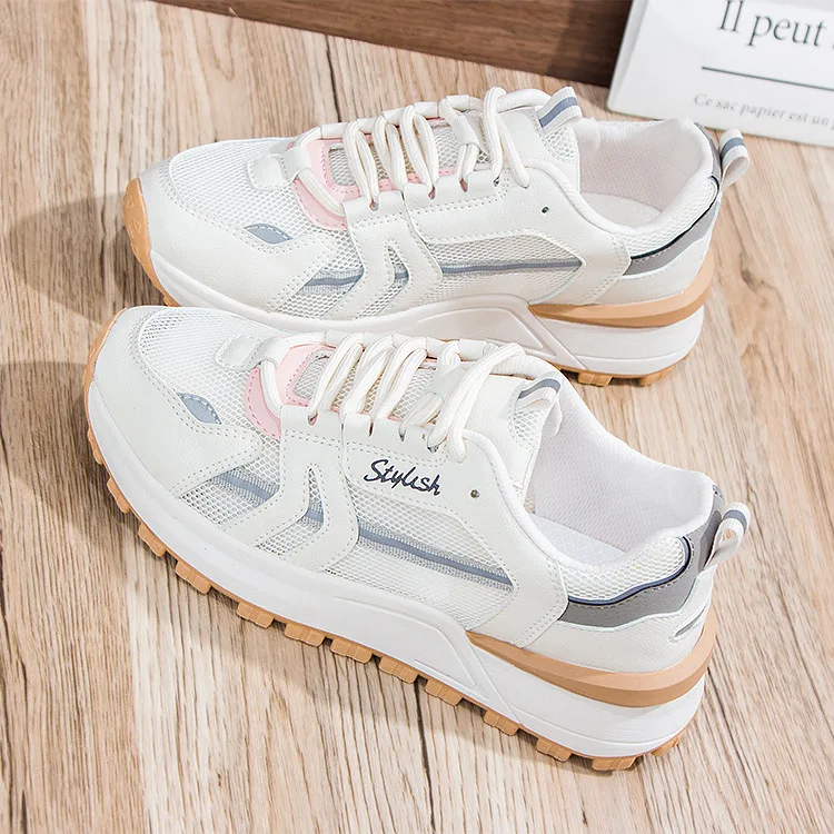 Women Shoes 2022 Summer New Shoes Women's Ins Tide Mesh Breathable Women's Shoes All-match Running Shoes Student Sports Shoes