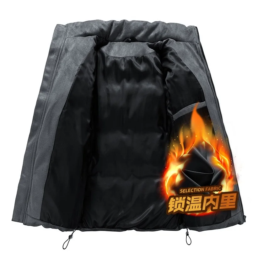 Winter Thickened Thermal Jacket Couple's Artificial Suede Cotton Jacket Outdoor Simple Sports Jacket Parka Hombre