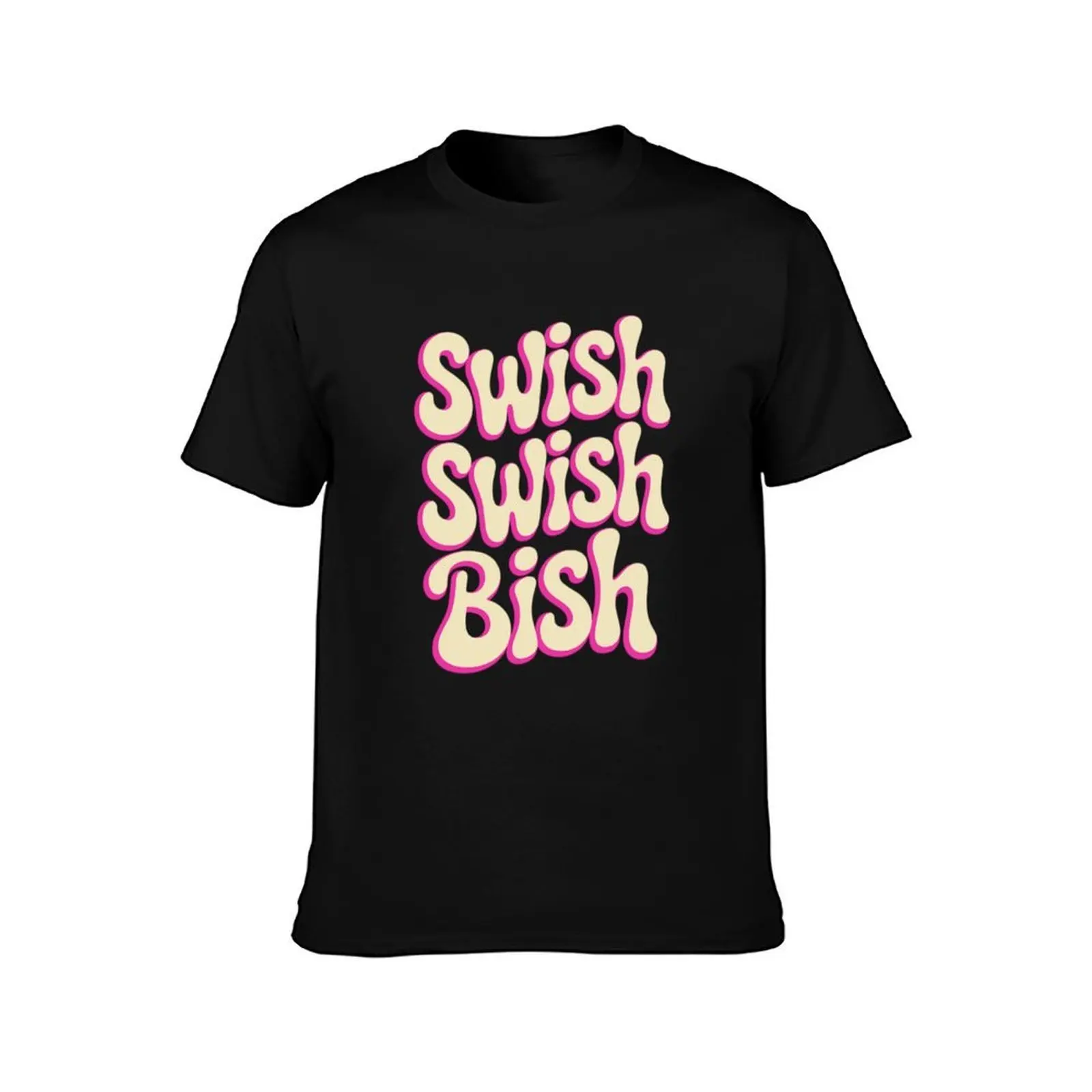 Фото Swish Swish Bish Pop Music – Bold Pop Art Lettering for Fans & Trendsetters Футболка заготовки быстросохнущие рубашки в стиле аниме мужские №2