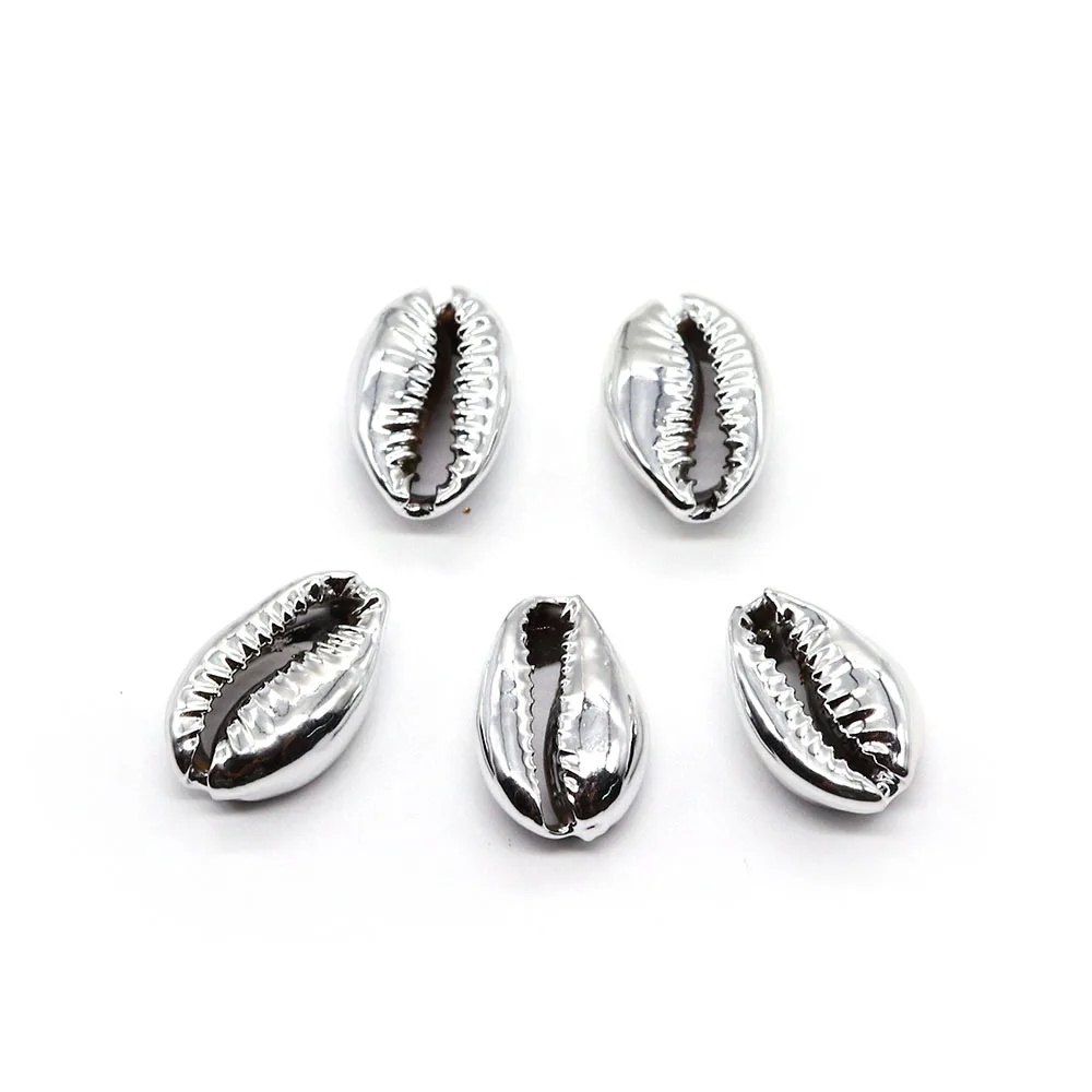 Бусины из ракушек с гальваническим покрытием 18-25 мм